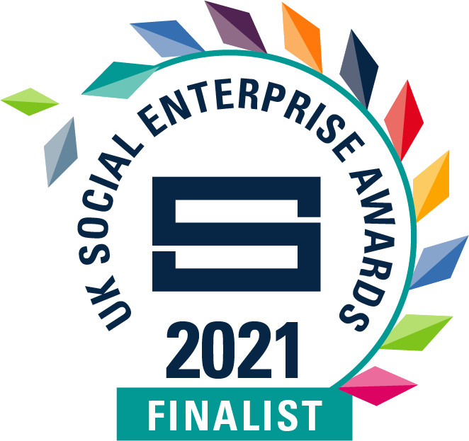 UK Social Enterprise Awards finalists' badge